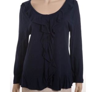 J. CREW Navy Long Sleeve button down top